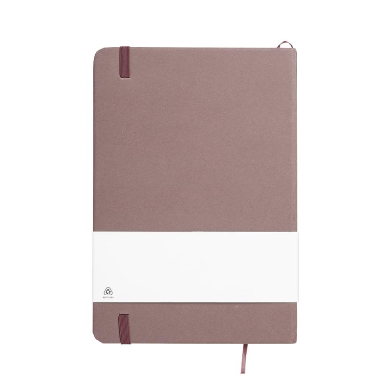 Cuaderno con cubierta de residuos de frutas y cierre elástico