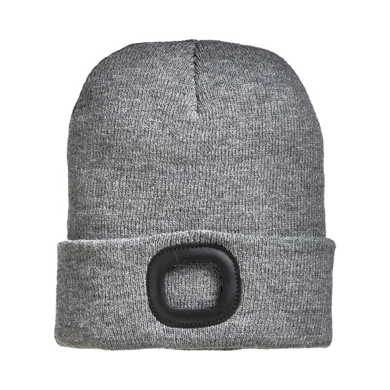 Gorro de punto 100% acrilico grueso con luz LED extraible y recargable por USB
