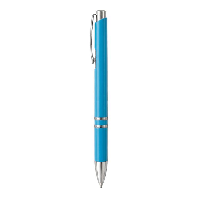 Boligrafo retractil de ABS. Clip y detalles cromados