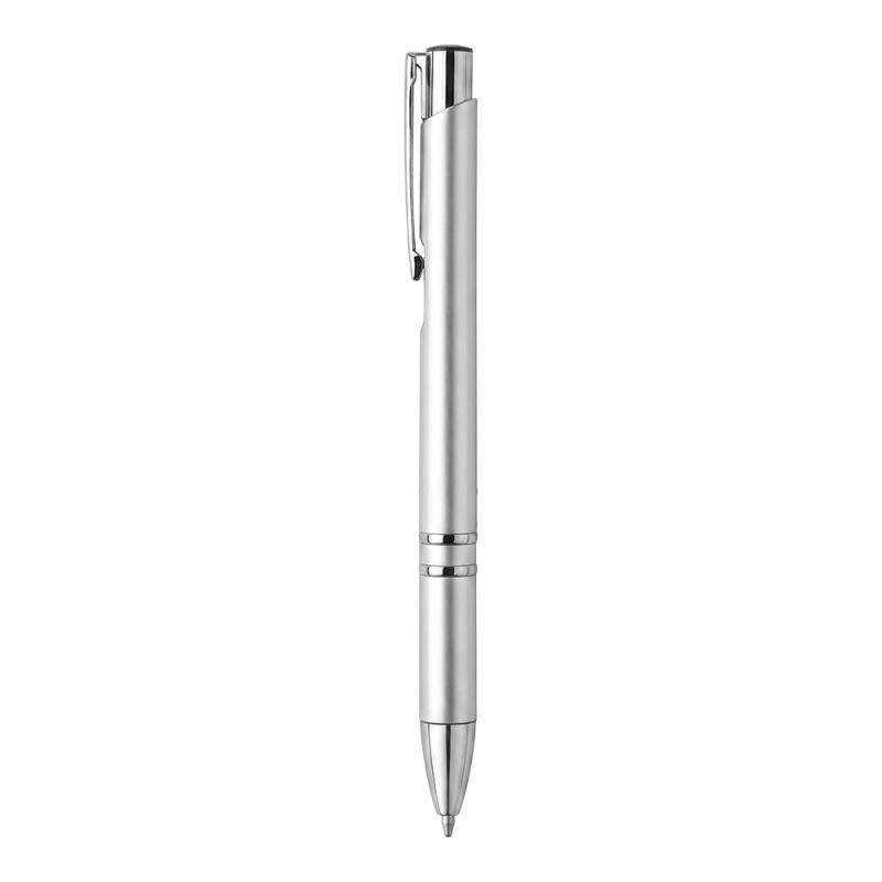 Boligrafo retractil de ABS. Clip y detalles cromados