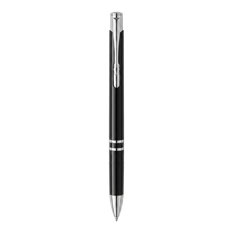Boligrafo retractil de ABS. Clip y detalles cromados