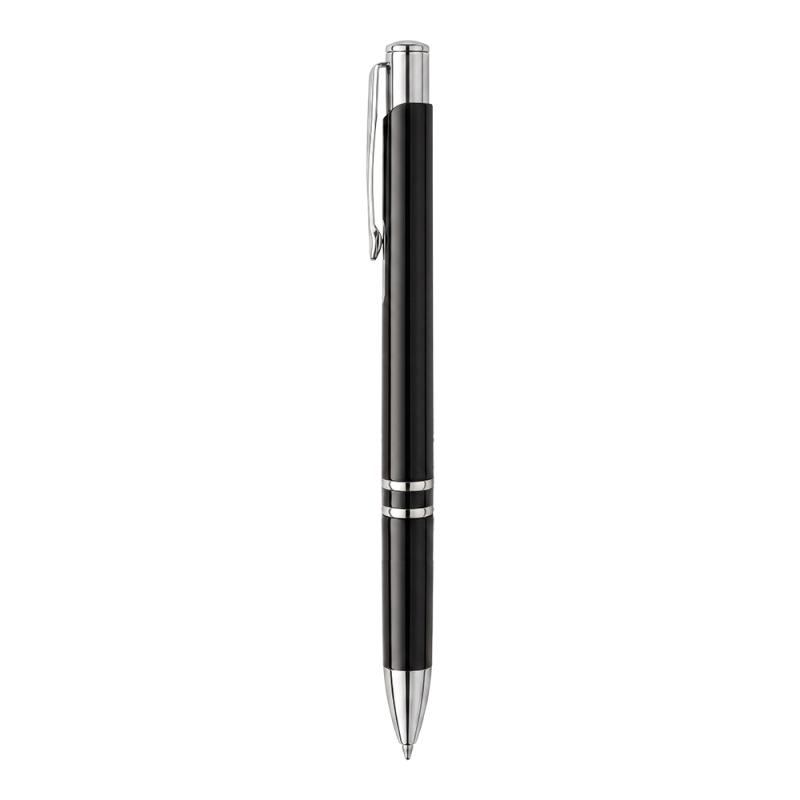 Boligrafo retractil de ABS. Clip y detalles cromados