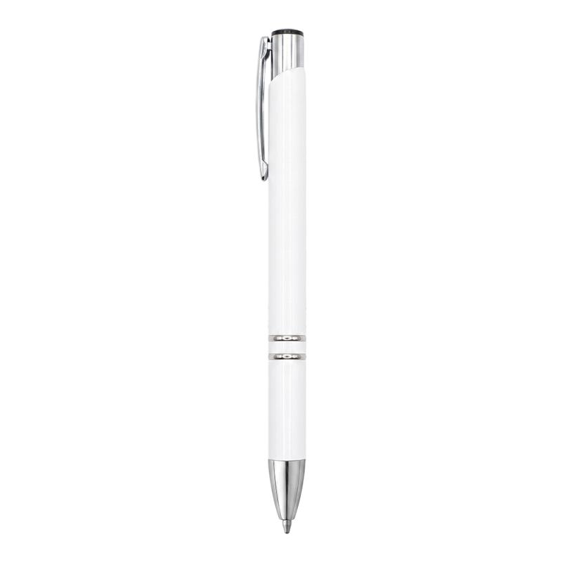 Boligrafo retractil de ABS. Clip y detalles cromados