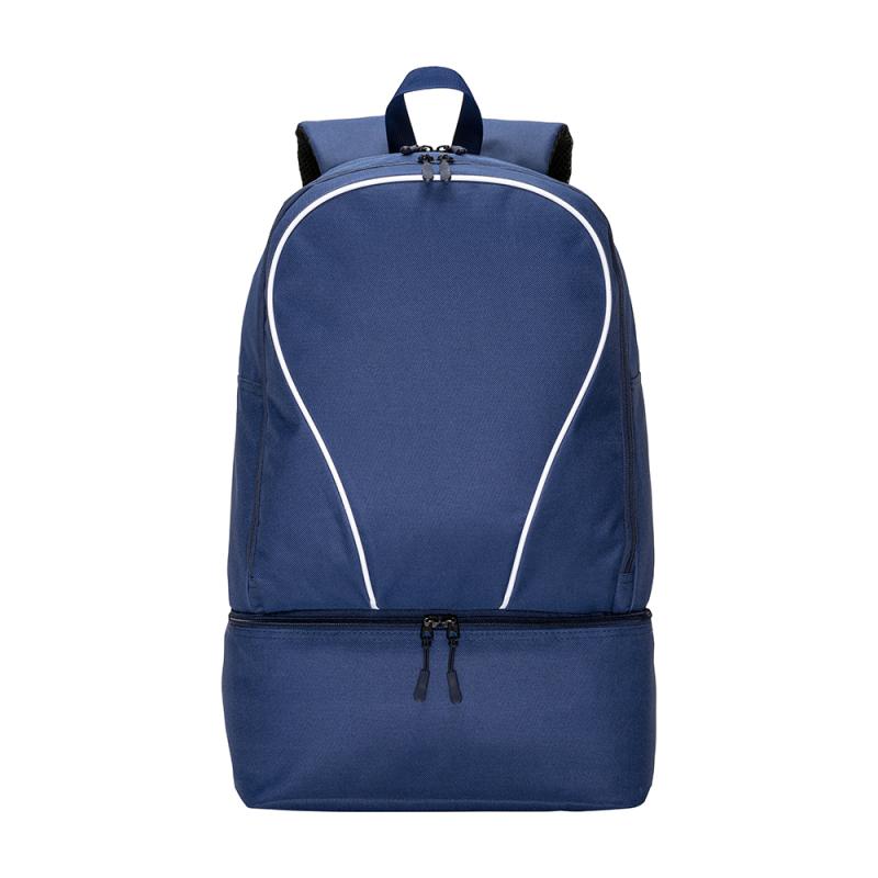 Mochila deportiva de poliéster 600D, compartimento acolchado para calzado.
