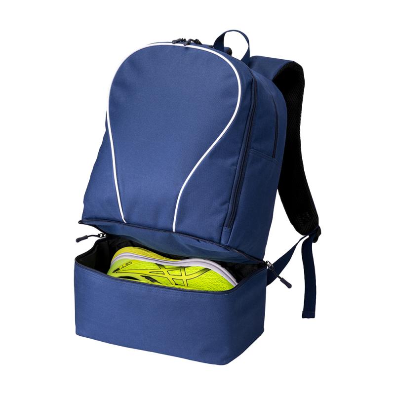 Mochila deportiva de poliéster 600D, compartimento acolchado para calzado.