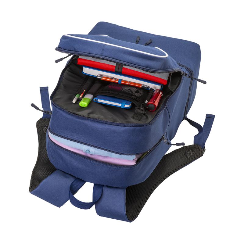 Mochila deportiva de poliéster 600D, compartimento acolchado para calzado.