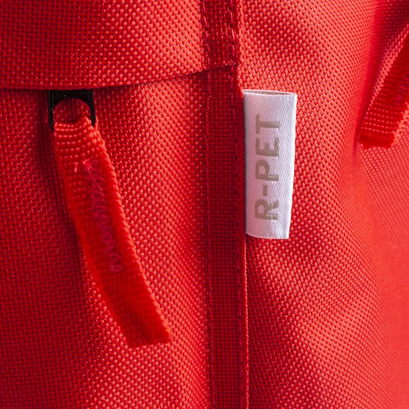 Mochila de poliéster reciclado R-PET con bolsillo exterior con cremallera