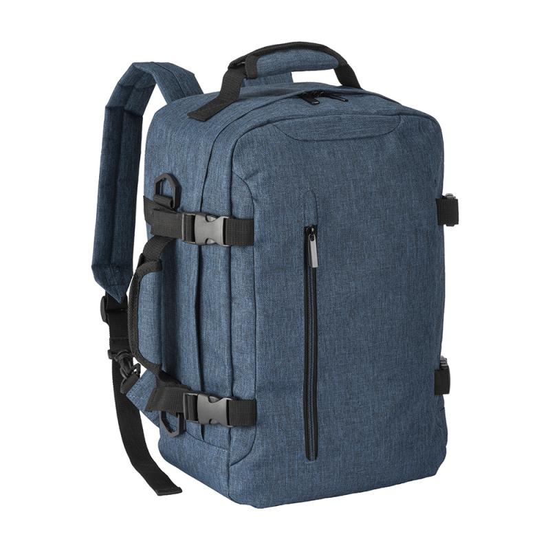 Mochila de viaje tamaño cabina con soporte para portátil (15) en poliéster jaspeado 900D