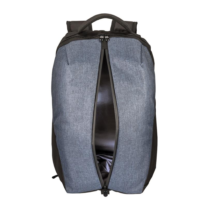 Mochila deportiva de poliéster 600D melange, con bolsillo para portátil (15").