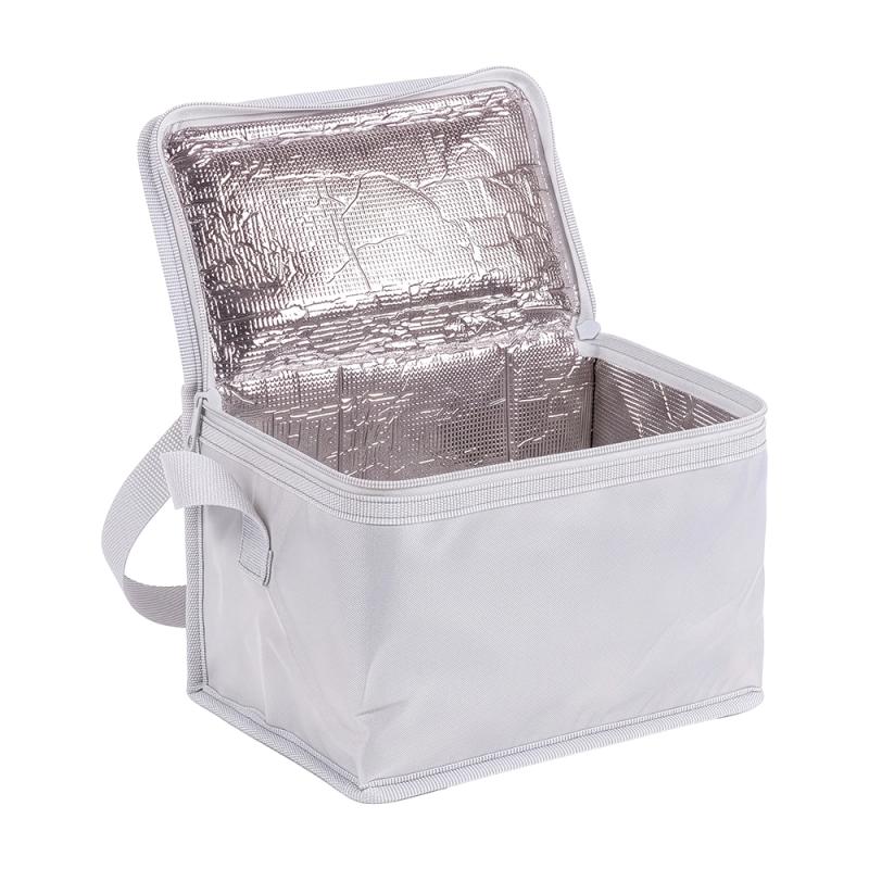 Bolsa isotérmica de poliéster 210T e interior plateado