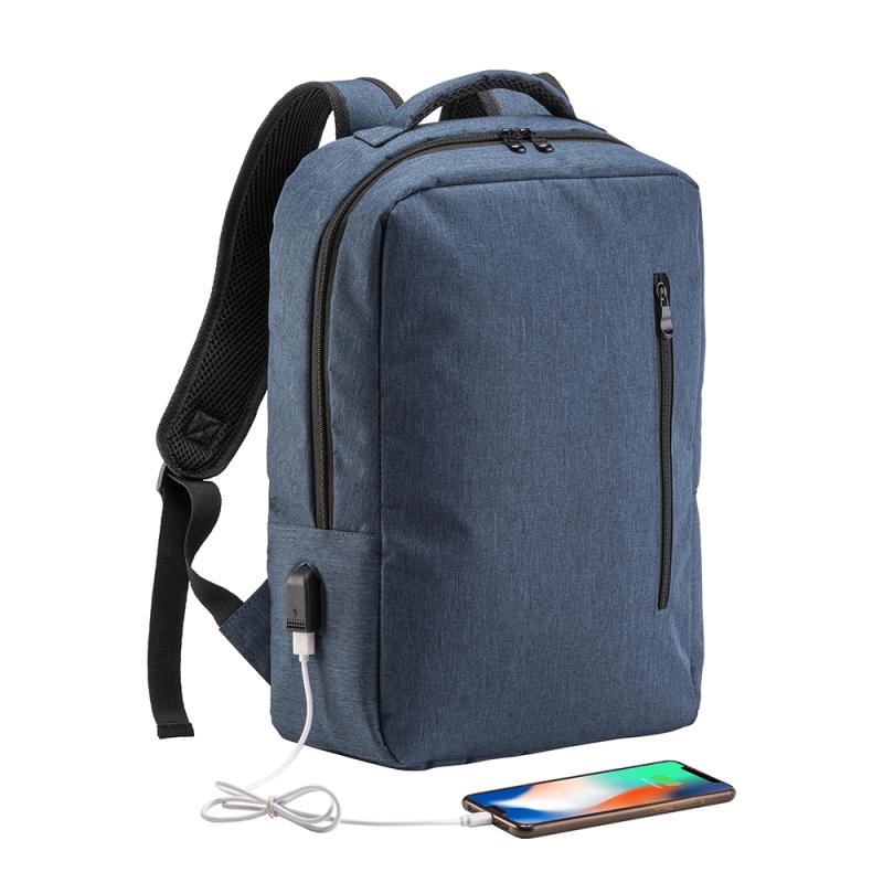Mochila para ordenador de poliéster 300D con tres bolsillos