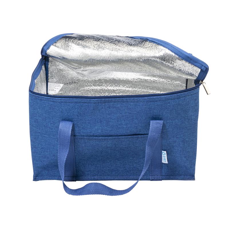 Bolsa nevera r-pet Melange con interior plateado