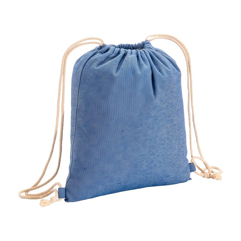 Mochila de algodon reciclado de 280 g/m2, con efecto jaspeado