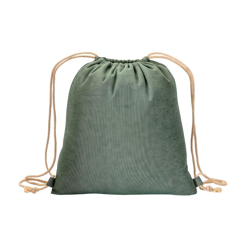Mochila de algodon reciclado de 280 g/m2, con efecto jaspeado