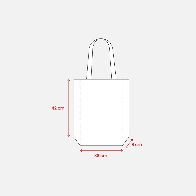 Bolsa shopper de algodon reciclado de 280 g/m2