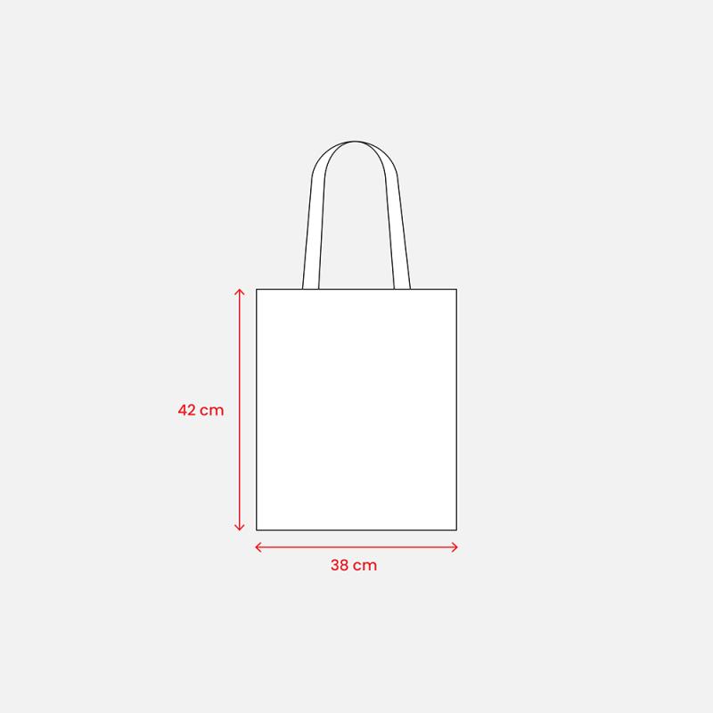 Bolsa shopper de algodon reciclado de 280 g/m2