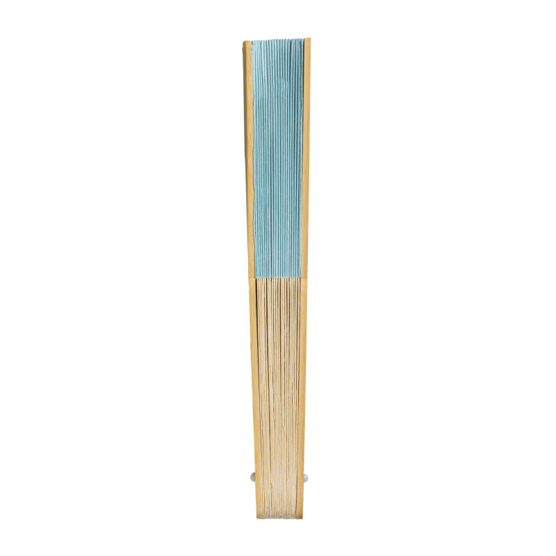 Abanico de papel con mango de bambú