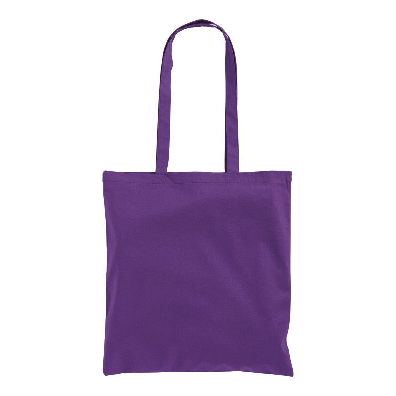 Bolsa de algodón  con asas largas.