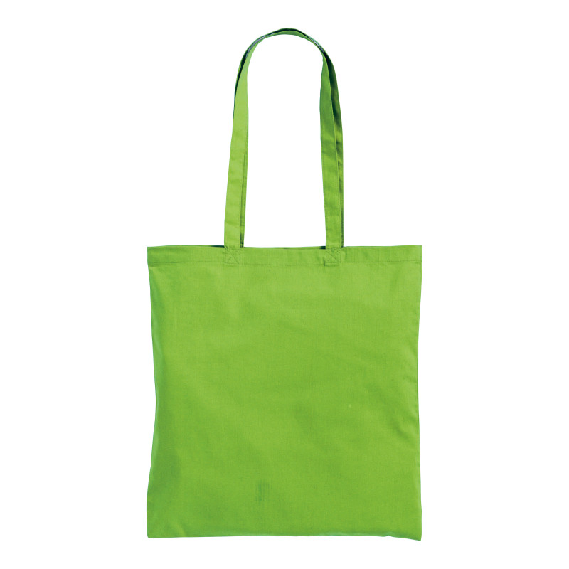 Bolsa de algodón  con asas largas.