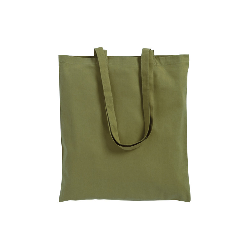 Bolsa de algodón  con asas largas.