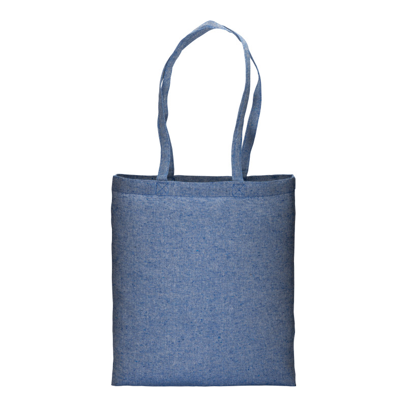 Bolsa de algodón reciclado efecto melange, mangos largos