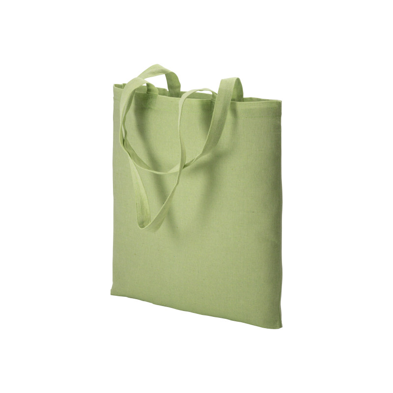 Bolsa de algodón reciclado efecto melange, mangos largos