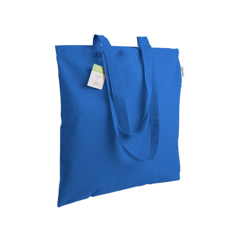 Bolsa de algodón orgánico 140 g / m2, asas largas