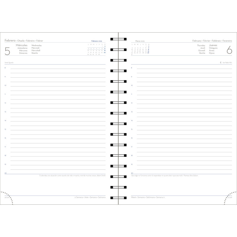 D08-Dietario Base Wire'o 55-Recambio