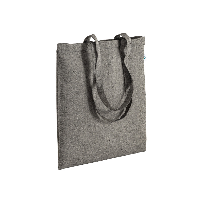 Bolsa de algodón reciclado de 190 g / m2, asas largas