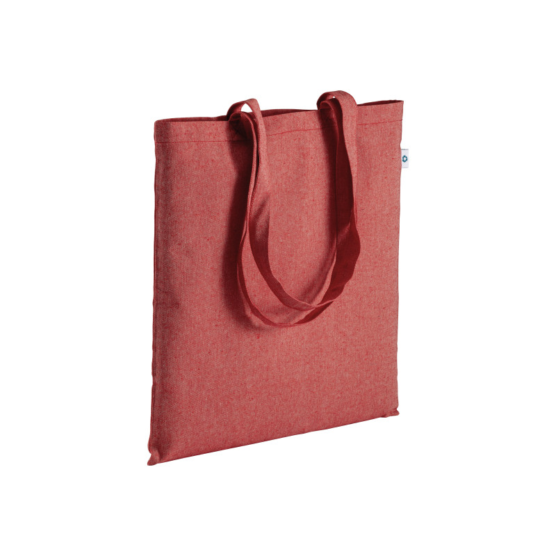 Bolsa de algodón reciclado de 190 g / m2, asas largas