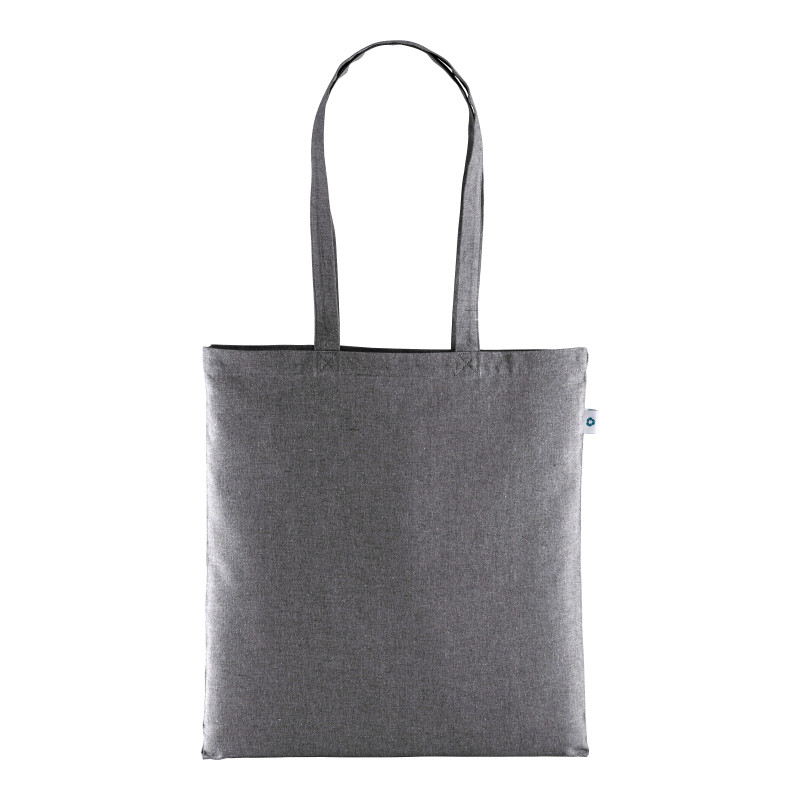 Bolsa de algodón reciclado de 190 g / m2, asas largas