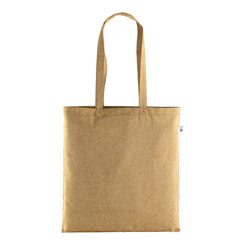 Bolsa de algodón reciclado de 190 g / m2, asas largas