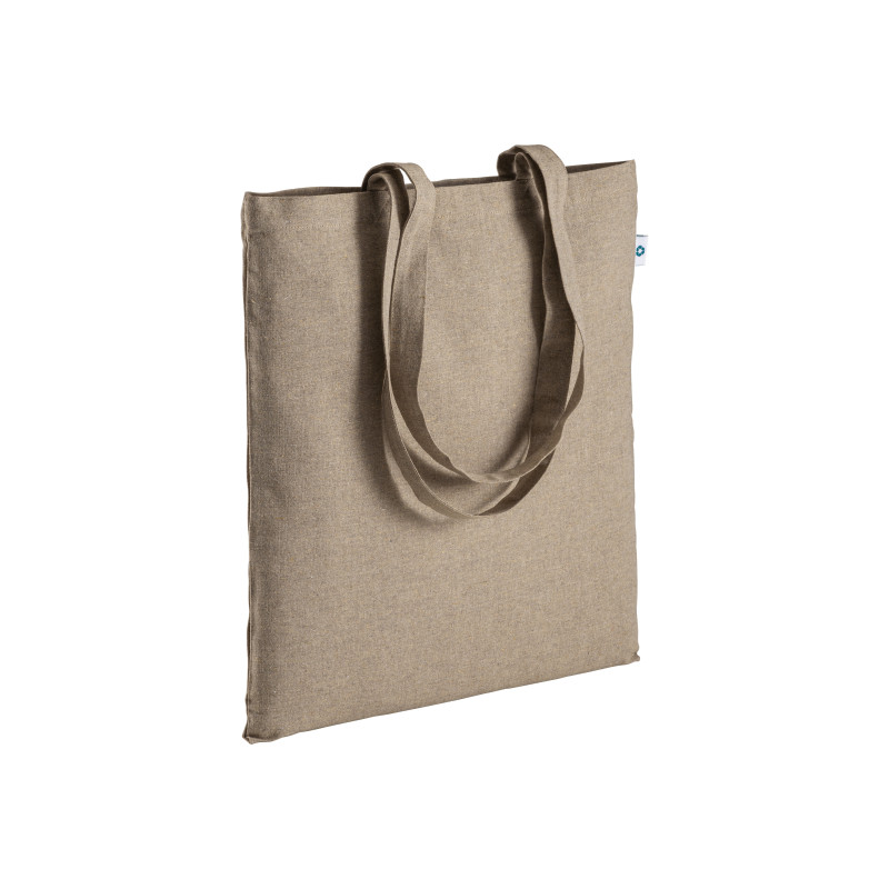 Bolsa de algodón reciclado de 190 g / m2, asas largas