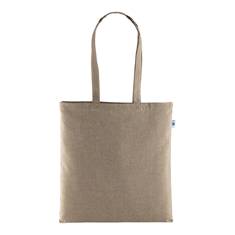 Bolsa de algodón reciclado de 190 g / m2, asas largas