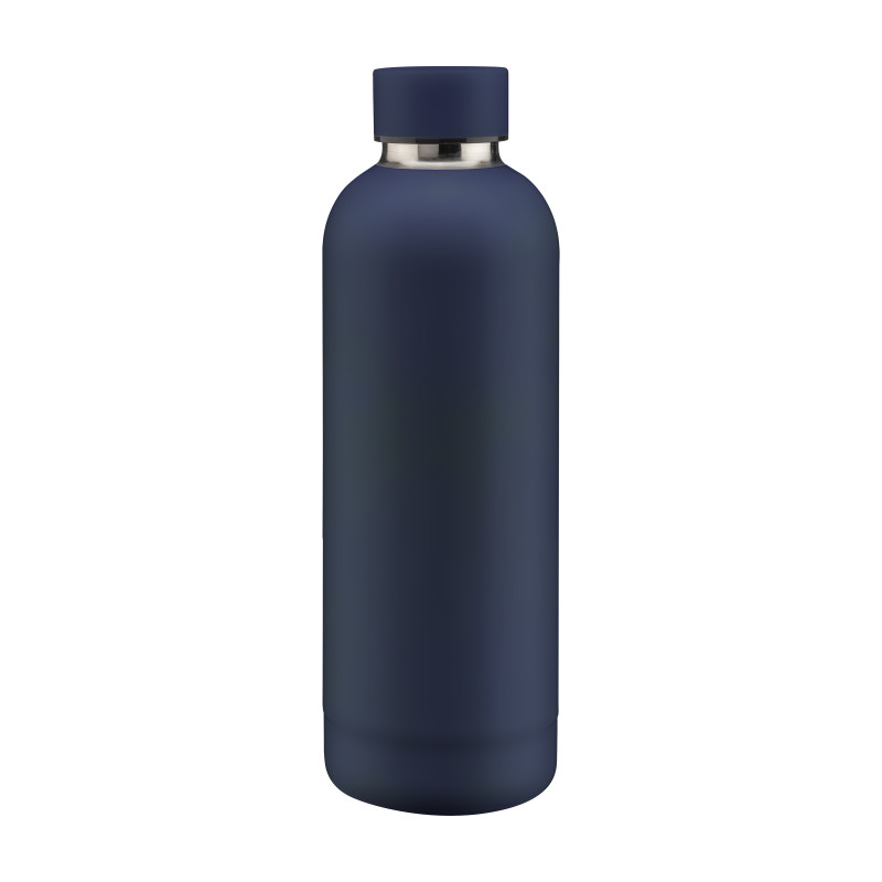 Termo de acero inoxidable de 500ml de capacidad con doble pared aislante. Color brillante