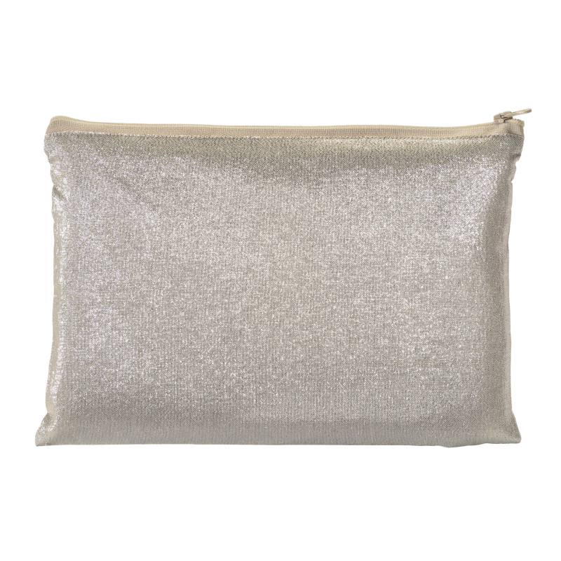 Neceser con cremallera de polialgodón brillante, 90 g/m2