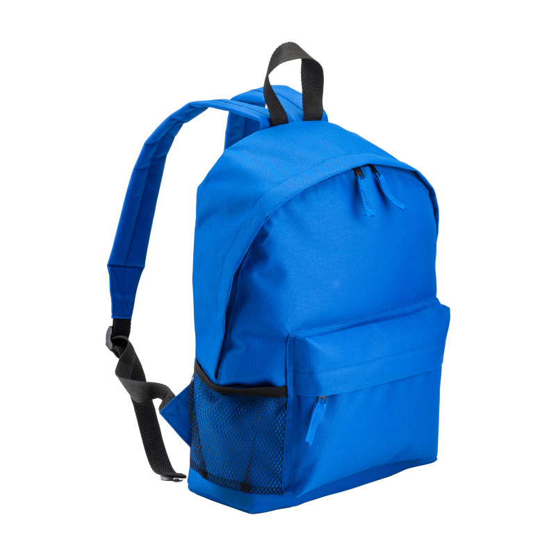 Mochila de poliéster reciclado R-PET con bolsillo exterior con cremallera