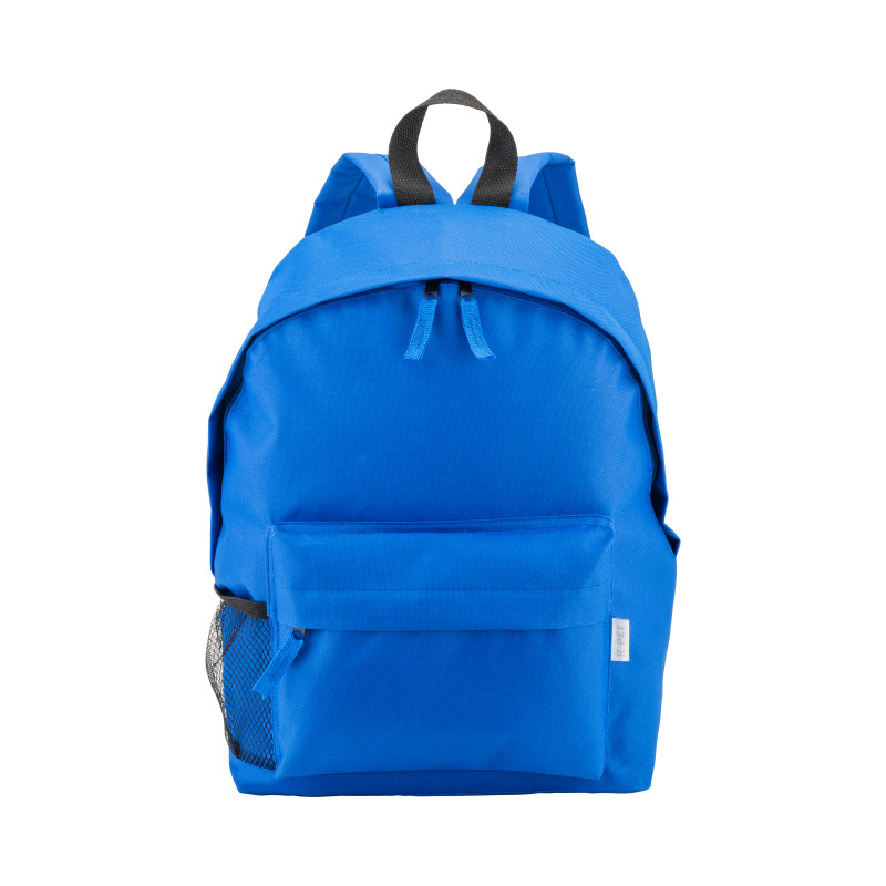 Mochila de poliéster reciclado R-PET con bolsillo exterior con cremallera