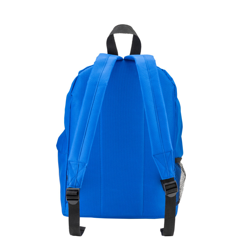 Mochila de poliéster reciclado R-PET con bolsillo exterior con cremallera