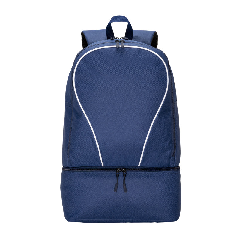 Mochila deportiva de poliéster 600D, compartimento acolchado para calzado.
