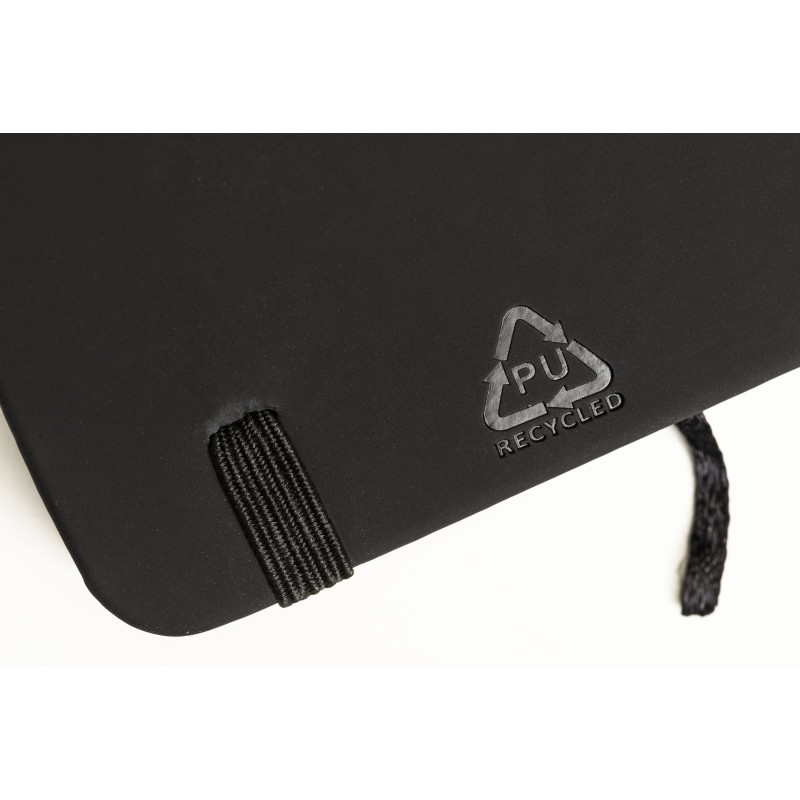 Cuaderno con tapa de PU reciclado y hojas rayadas (80 páginas)