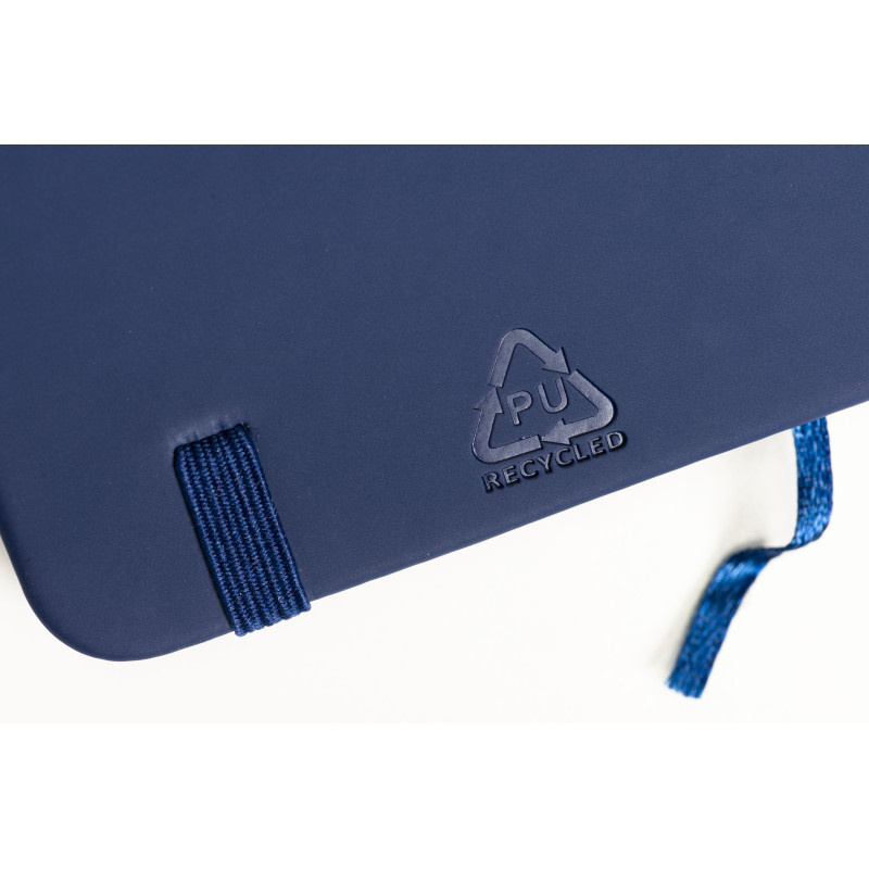 Cuaderno con tapa de PU reciclado y hojas rayadas (80 páginas)
