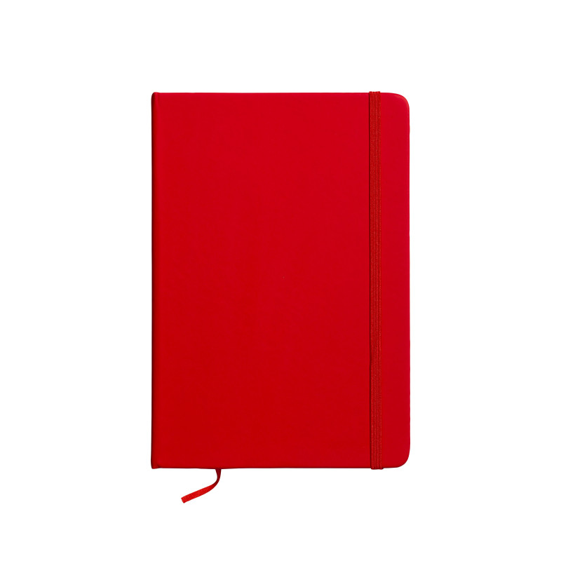 Cuaderno con tapa de PU reciclado y hojas rayadas (80 páginas).
