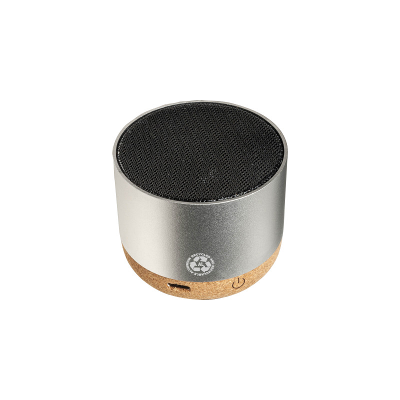 Mini altavoz Bluetooth con base de corcho