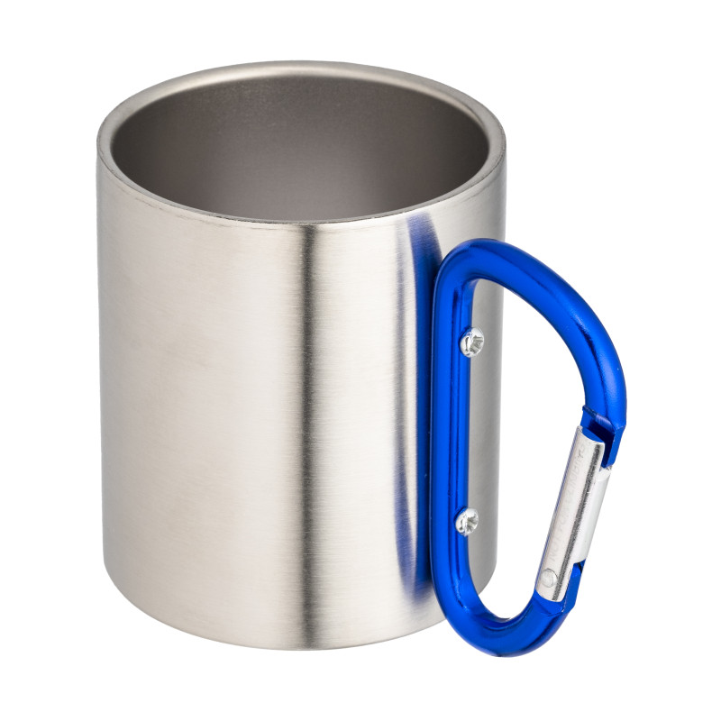 Vaso de acero con asa de mosquetón de aluminio, 200 ml