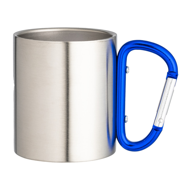 Vaso de acero con asa de mosquetón de aluminio, 200 ml