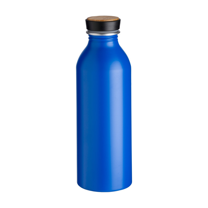 Botella de aluminio con tapón con inserto de bambú, 500 ml