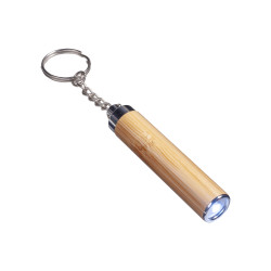 Linterna LED de bambú con...