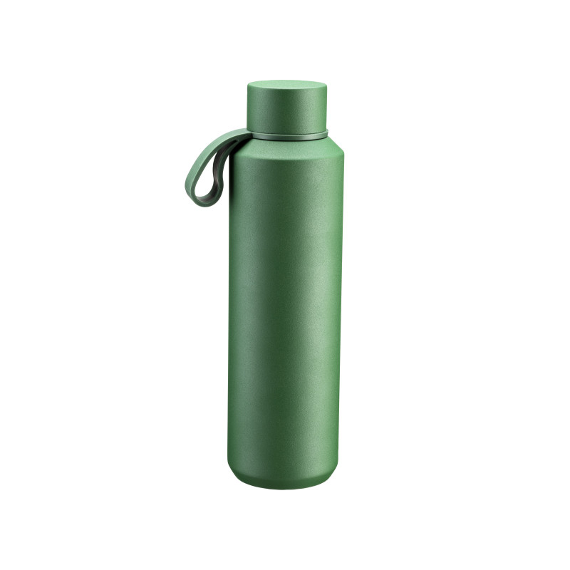 Botella térmica de acero con asa de TPR (caucho termoplástico), 630 ml