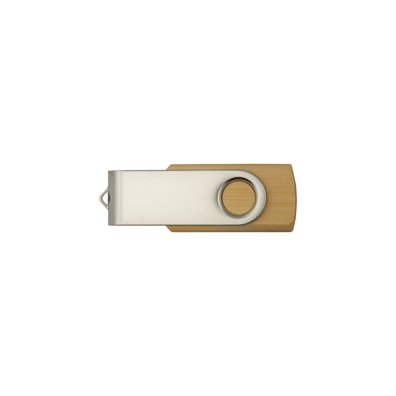 Memoria USB giratoria de bambú / metal de 8 GB.